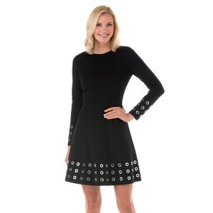 Michael Kors Long Sleeve Grommet Dress